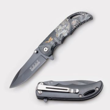 Snake Eye Tactical Wild Life Spring Assist Folding Knife SE-1302WF