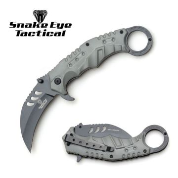 Snake Eye Tactical Karambit Tactical Spring Assist SE-1345GY