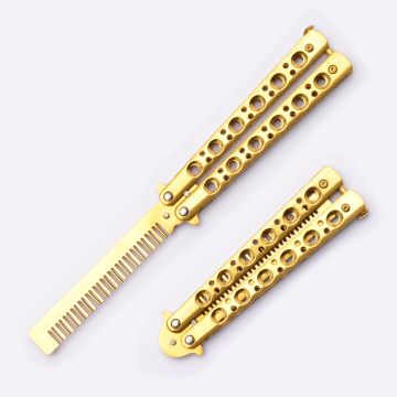 Snake Eye Tactical Practice Comb Butterfly Knife SE-1376GD