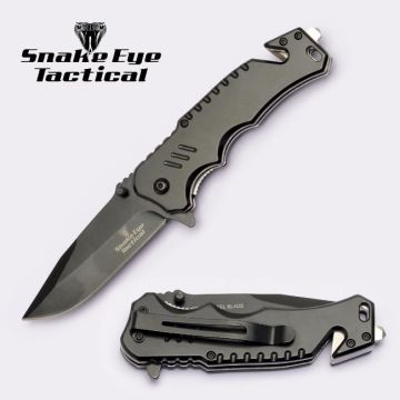 Snake Eye Tactical Rescue Style Spring Assist Knife SE-1385BK