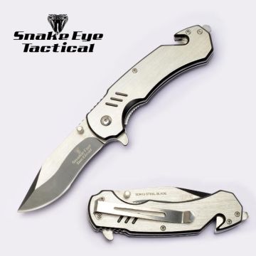 Snake Eye Tactical Rescue Style Spring Assist Knife SE-1386BS