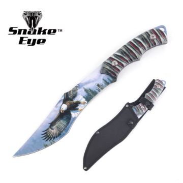 Snake Eye Full Tang Fix Blade Hunting Knife With Sheath