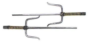 19" Metal Sai Set. Leather Wrapped Handle.