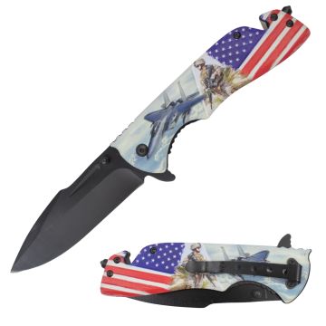 Snake Eye Tactical Spring Assist Rescue Style Pocket Knife SE-5006AF
