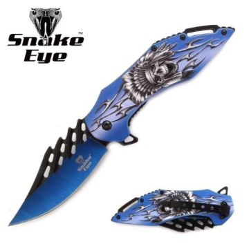Snake Eye Tactical Spring Assist Folding Pocket Knife SE-5056BL