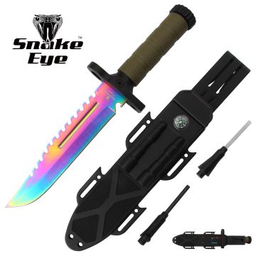 Snake Eye Tactical Fixed Blade Survival Hunting Knife SE-5240-4