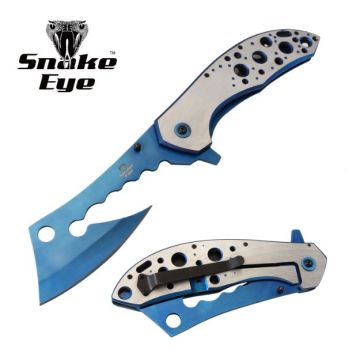 Snake Eye Tactical Jumbo Cleaver Spring Assist Knife SE-5249BL