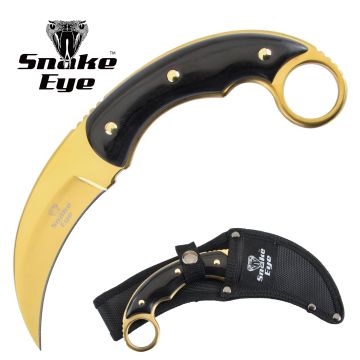 Snake Eye Tactical Fix Blade Karambit Knife  SE-5256GD