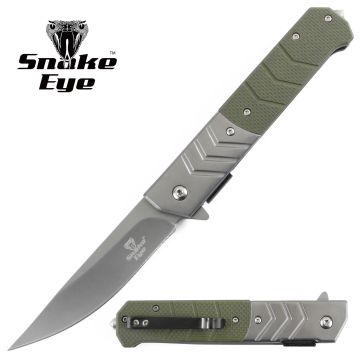 Snake Eye Tactical Spring Assist Heavy Duty Pocket Knife SE-5377GN