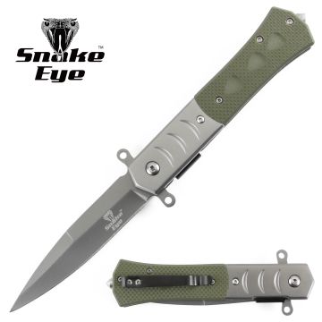 Snake Eye Tactical Spring Assist Folding Pocket Knife SE-5378GN