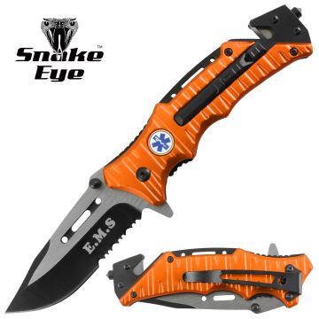 Snake Eye Tactical Rescue Style Survival Spring Assist Folding Knife SE-5379EMS