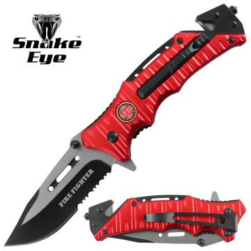 Snake Eye Tactical Rescue Style Survival Spring Assist Folding Knife SE-5379FF