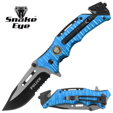 Snake Eye Tactical Rescue Style Survival Spring Assist Folding Knife SE-5379PO