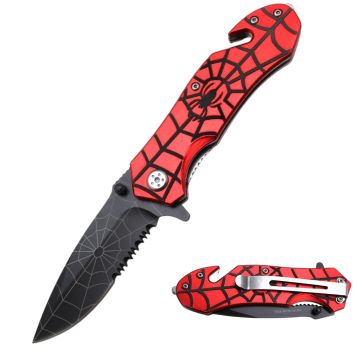 Spider Collection Rescue Style Spring Assist Knife 4.5" Closed