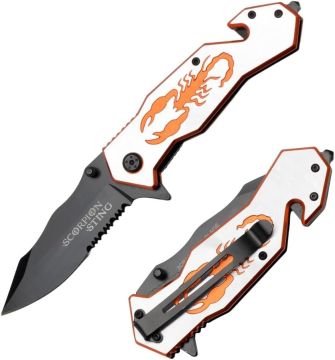 " Scorpion Sting " PE Rescue Style Action Assist Knife. SE-901PE