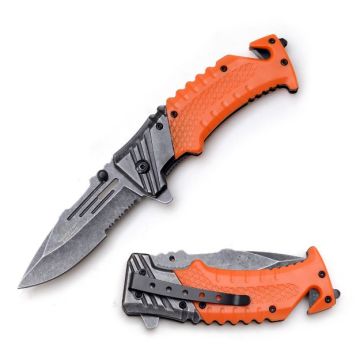 Snake Eye Tactical Rescue Style Spring Assist Folding Knife SE-997OE