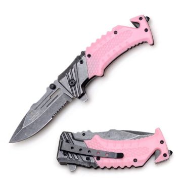 Snake Eye Tactical Rescue Style Spring Assist Folding Knife SE-997PK