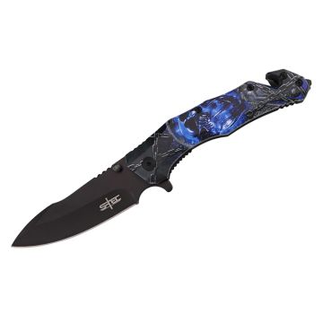Rescue Style ABS Handle Spring Assist Folding Knife T271213-1