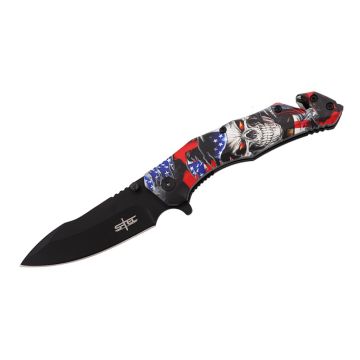 Rescue Style ABS Handle Spring Assist Folding Knife T271213-3