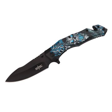 Rescue Style ABS Handle Spring Assist Folding Knife T271213-4