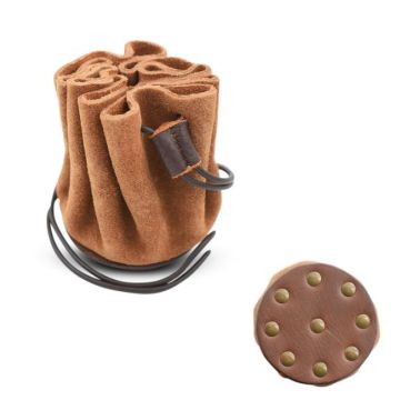 Medieval Warrior Suede Drawstring Leather Pouch TC-0909BR