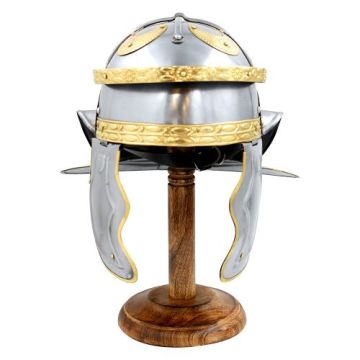 Medieval Warrior Roman Trooper Helmet Silver