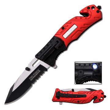 TAC-FORCE Rescue Style Spring Assist Knife With LED light  TF-835FD
