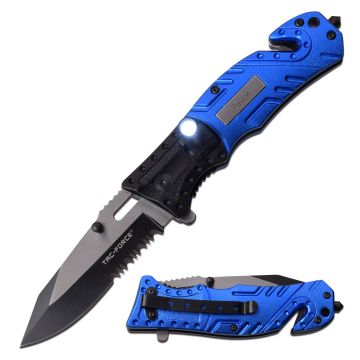 TAC-FORCE Rescue Style Spring Assist Knife With LED light TF-835PD