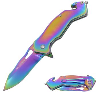 TAC-FORCE Rescue Style Spring Assist Knife TF-903RBL