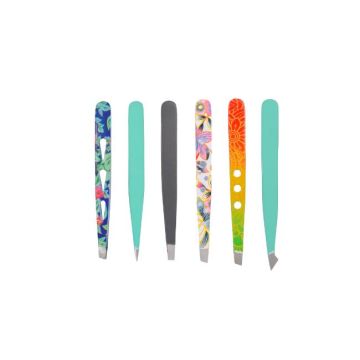 Laila's Sland & Stainless Steel Point Tweezers Set