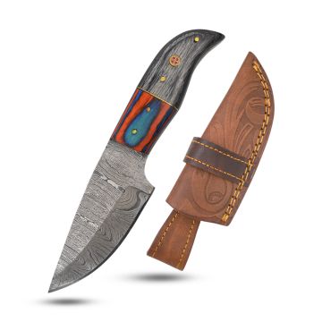 Old Ram Custom Handmade Full Tang Real Damascus Skinner Knife DM-OR-308