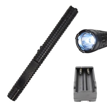 Snake Eye Black Tactical Flashlight Self Defence Baton Stun Gun