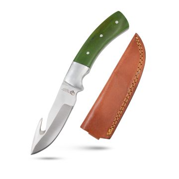 Wild Turkey Handmade Full Tang Fix Blade Gut Hook Knife WT-4032CBG
