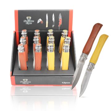 Snake Eye Tactical 12-PCS Manual Folding Opinel  Style Knife Box