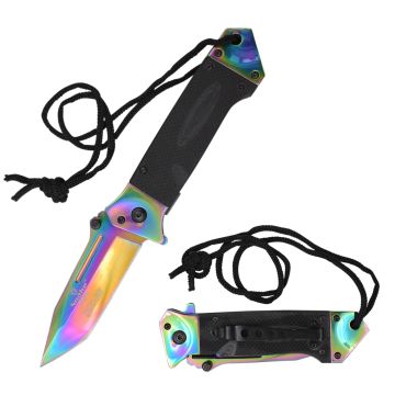 Snake Eye Tactical Spring Assist Folding Pocket Knife SE-1017BKRB