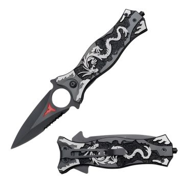 Dragon Style Spring Assist Folding Pocket Knife PK-851GY