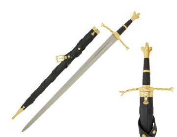 Medieval Warrior 15th Century German Branch Writhen Gold Hilt Longsword ICS-098