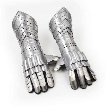 Medieval Warrior Gothic Knight Style Gauntlets Armor Gloves TC-60104SLBK