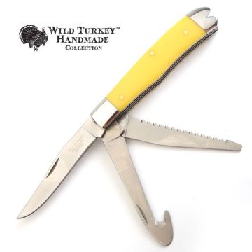 Wild Turkey Collection 3 Blade Manual Folding Knife 3.75" Closed