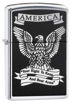 Zippo Black and White Americana Lighter