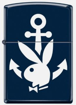 Playboy Bunny Design, Navy Blue Zippo Lighter-ZP-46732