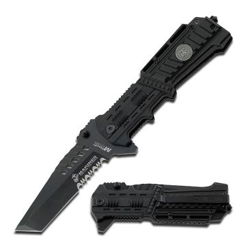 Officially Licensed USMC U.S Marines Tanto Military Assisted Folding Pocket Knife M-A1001B