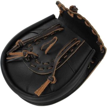 Medieval Warrior Scottish Soot Leather Day Sporran Pouch