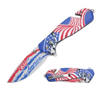MTech USA 250th Anniversary Patriotic Rescue Assisted Folding Knife MT-A2070F-250