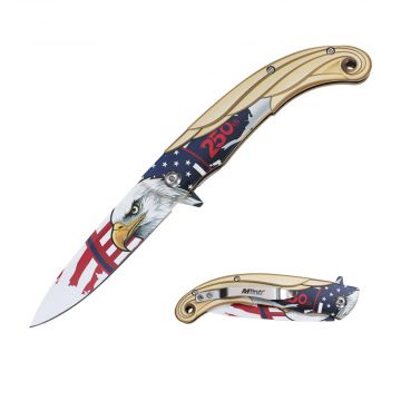 MTech USA 250th Anniversary Golden Eagle Assisted Folding Knife MT-A2071G-250