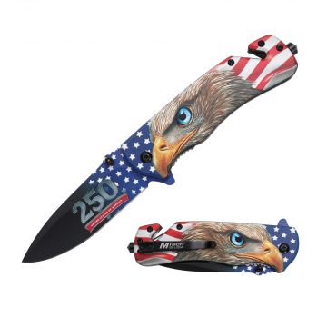 MTech USA 250th Anniversary American Eagle Assisted Rescue Knife MT-A2072E-250