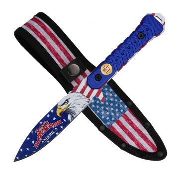 MTech USA 250th Anniversary Patriotic Full Tang Fixed Blade Knife MT-FIX011BL-250