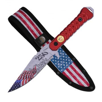 MTech USA 250th Anniversary "We the People" Full Tang Fixed Blade MT-FIX011RD-250