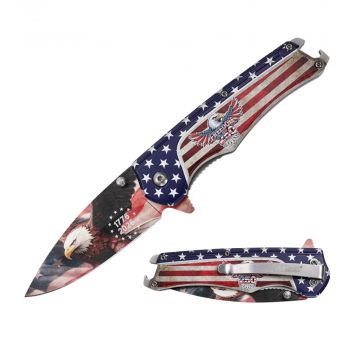 MTech USA 7.75" Patriotic Semiquincentennial Spring Assisted Knife MT-A2065F-250