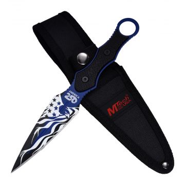 MTech USA 250th Anniversary Blue Patriotic Full Tang Boot Knife MT-FIX010BL-250